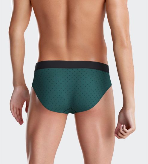 Lot de 2 slips ceinture confortable Noir Vert