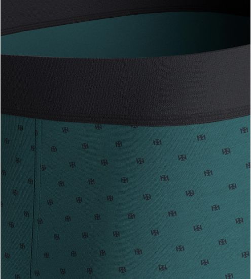 Lot de 2 boxers ceinture confort Noir Vert