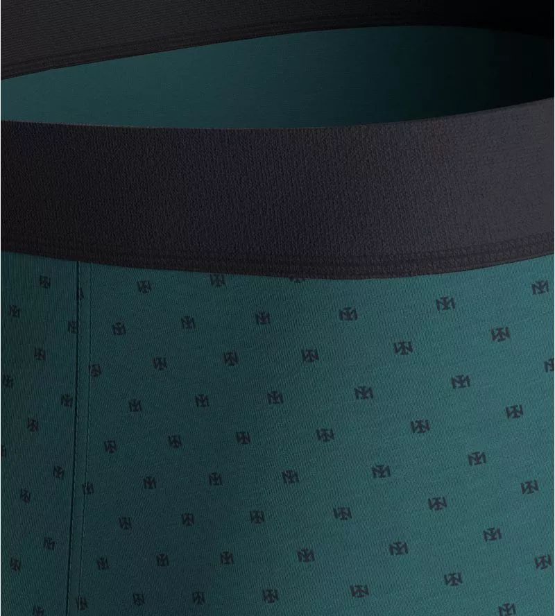 Lot de 2 boxers ceinture confort Noir Vert