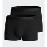Lot de 2 boxers I AM en microfibre pour homme noir à rayures