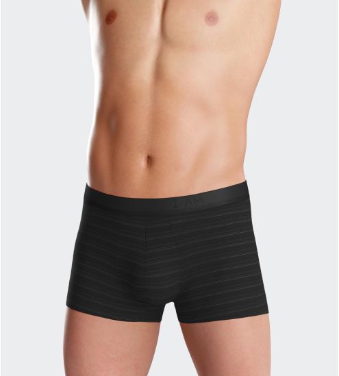 Lot de 2 boxers I AM en microfibre pour homme noir à rayures