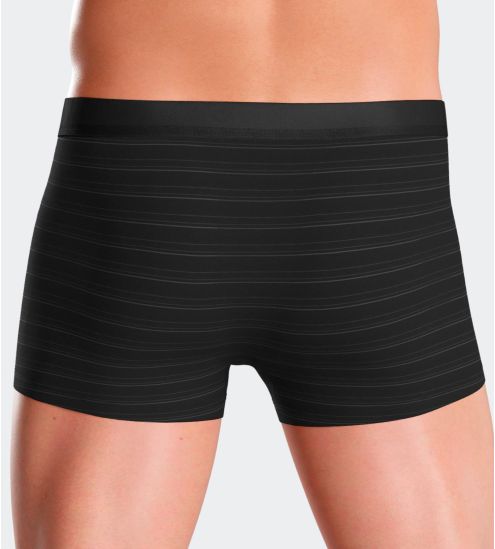 Lot de 2 boxers I AM en microfibre pour homme noir à rayures