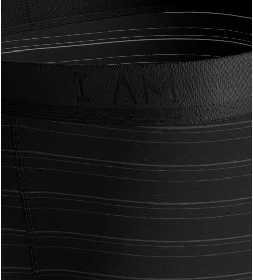 Lot de 2 boxers I AM en microfibre pour homme noir à rayures