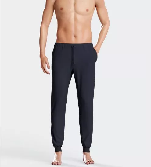 Jogging homme uni bleu marine en Lyocell 