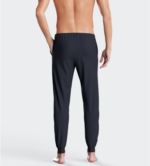 Jogging homme uni bleu marine en Lyocell 