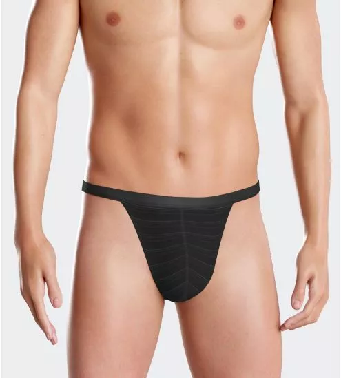 String rayé noir Impetus avec ceinture confort