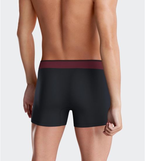 Lot de boxers en coton au motif à carreaux Marine/Bordeaux