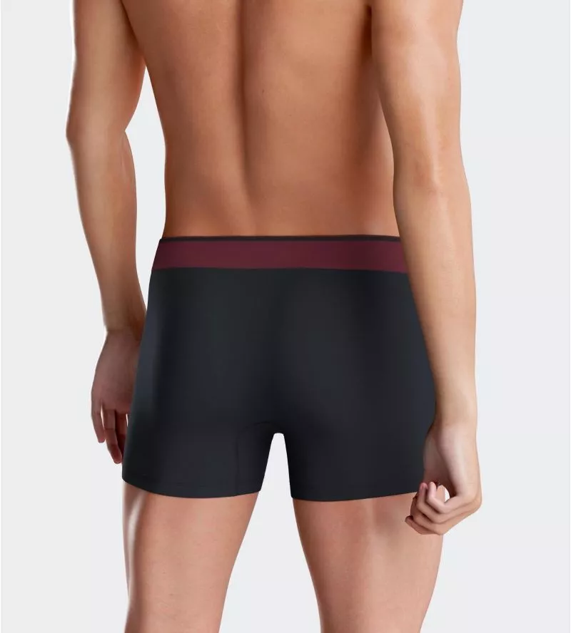 Lot de boxers en coton au motif à carreaux Marine/Bordeaux