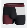 Lot de boxers en coton au motif à carreaux Marine/Bordeaux