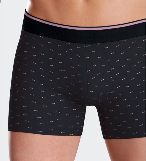 Boxer en coton pour homme noeud papillon rose