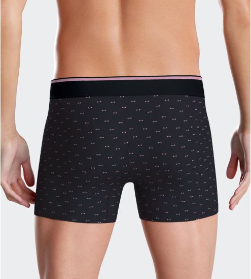 Boxer en coton pour homme noeud papillon rose