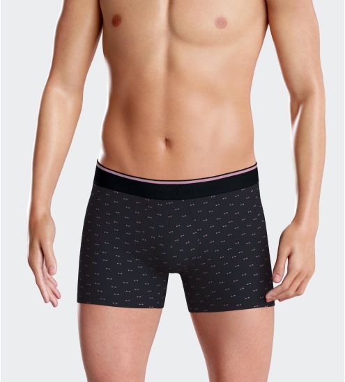 Boxer en coton pour homme noeud papillon rose