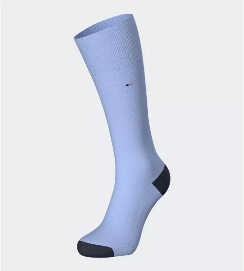 Chaussettes en coton bleu ciel avec noeud papillon pour homme Muscaris