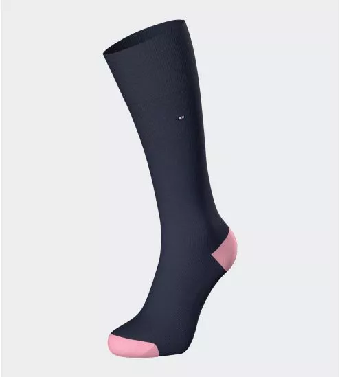 Navy blue cotton socks with...
