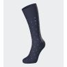 Lot de 2 chaussettes homme en coton Bleu Marine uni + imprimé à pois