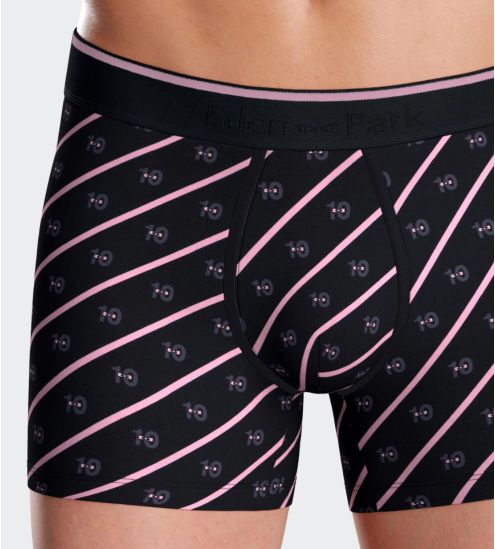 Lot de 2 boxers uni + imprimé noeuds papillon rose 
