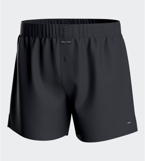 Caleçon flottant uni bleu marine boutonné à l'avant