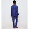Pyjama à carreaux bleu pour femme Boyfriend