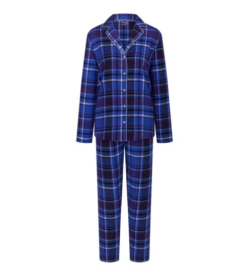 Pyjama à carreaux bleu pour femme Boyfriend