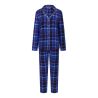 Pyjama à carreaux bleu pour femme Boyfriend
