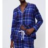 Pyjama à carreaux bleu pour femme Boyfriend
