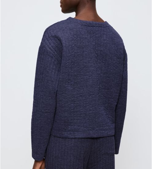 Pull confortable et doux pour femme Bleu Foncé Cozy Comfort