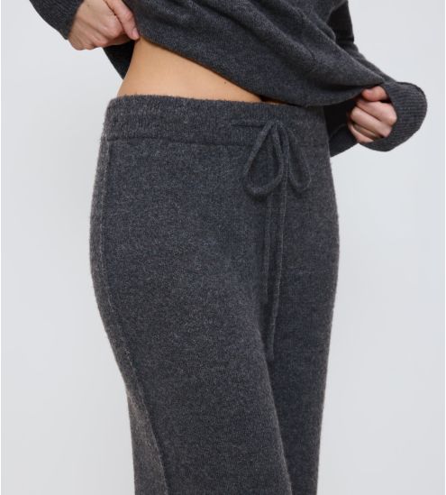 Pantalon doux et confortable gris foncé femme Amourette Cozy