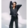 Pantalon doux et confortable gris foncé femme Amourette Cozy