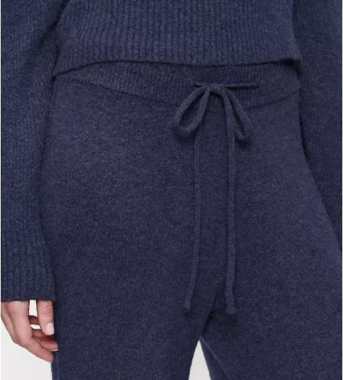 Pantalon doux et confortable bleu foncé pour femme Amourette Cozy