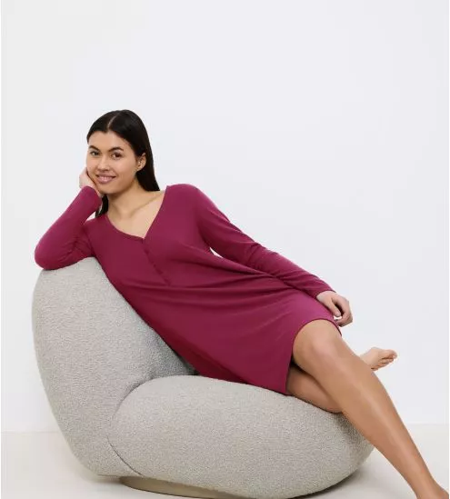 Nuisette douce en coton rouge Mix & Match Sweet Marsala