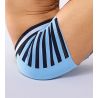 Boxer en coton pour homme bleu ciel avec rayures noires sur le côté