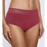 Slip femme rose framboise avec ceinture en dentelle Feel of Modal Sweet Marsala