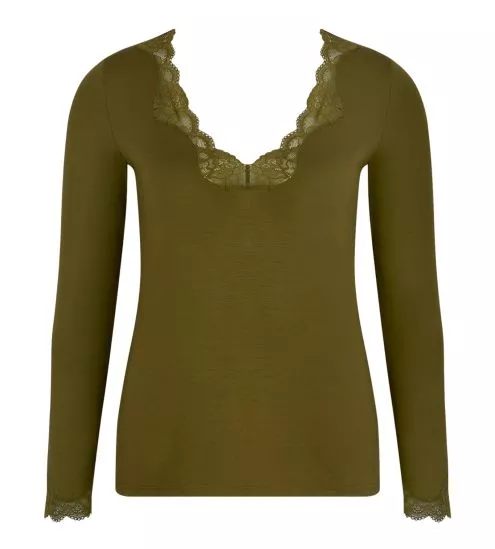 Top manches longues en modal Simply Perfect Vert Mousse