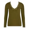 Top manches longues en modal Simply Perfect Vert Mousse