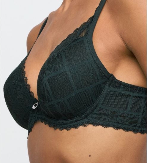 Soutien gorge triangle à coques vert Jadei Deep Forest