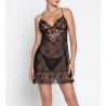 Nuisette Baby Doll noir en tulle brodé Désir et Volupté