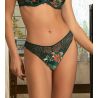 Slip Séduction vert en dentelle avec imprimé floral Tropique en Fleurs Nature Tropic