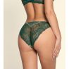 Slip Séduction vert en dentelle avec imprimé floral Tropique en Fleurs Nature Tropic