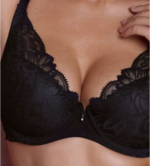 Soutien gorge push up avec dentelle Abellia Noir
