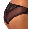 Slip brésilien en tulle et dentelle Abellia Noir