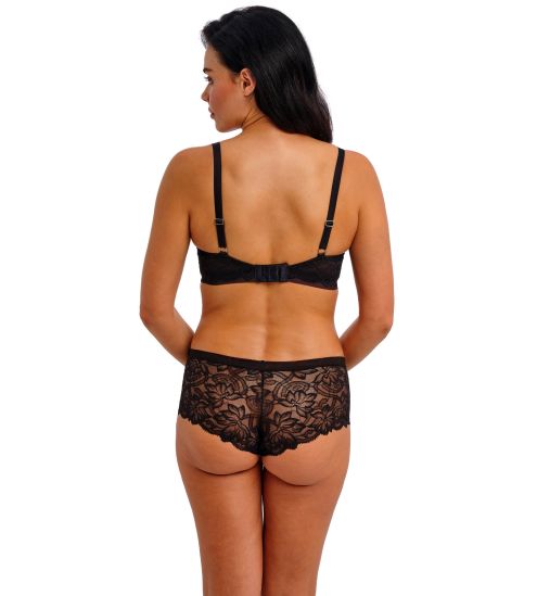 Shorty en dentelle et tulle Abellia Noir
