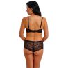 Shorty en dentelle et tulle Abellia Noir