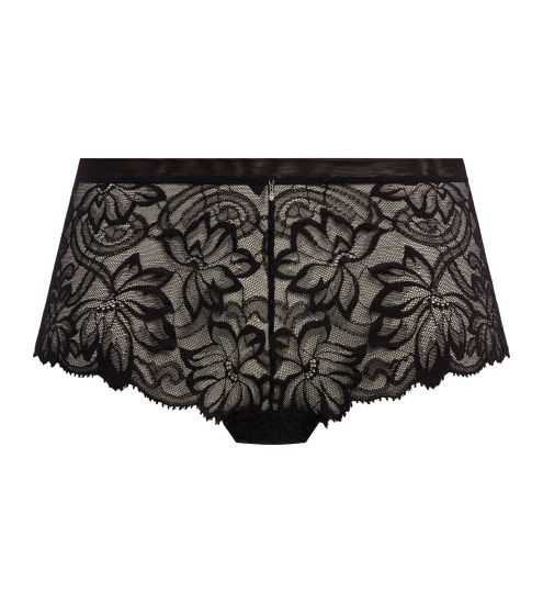 Shorty en dentelle et tulle Abellia Noir