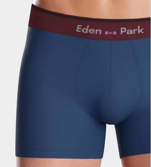 Lot de 2 boxers unis en coton Bleu/Noir