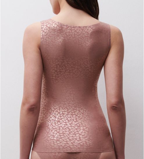 Débardeur imprimé Léopard Rose Softstretch Paillette