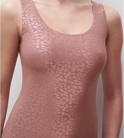 Débardeur imprimé Léopard Rose Softstretch Paillette