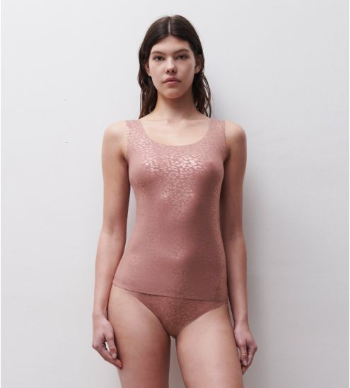Débardeur imprimé Léopard Rose Softstretch Paillette