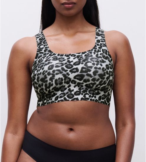 Brassière imprimé Léopard Gris Softstretch