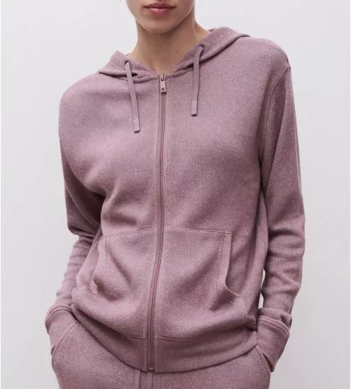Veste de jogging femme zippée rose femme Jerry Taupe Fonce