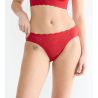 Culotte rouge en dentelle extensible Zero Feel Bliss Shangai Red